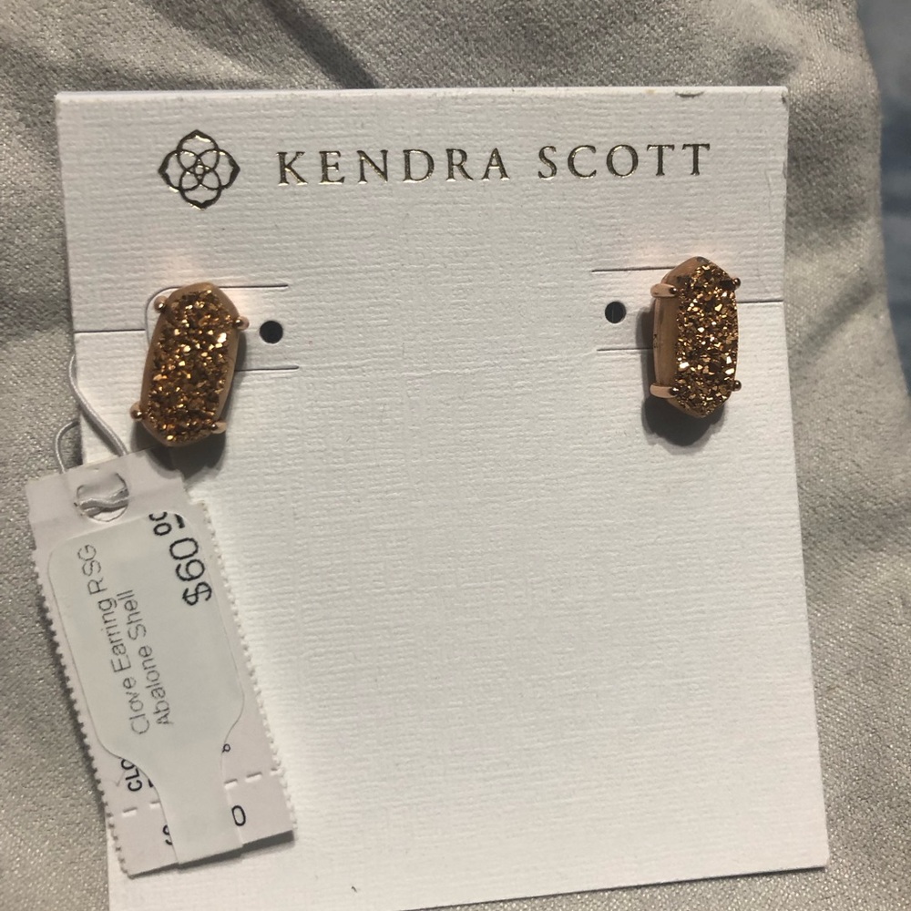 Kendra Scott rose gold earrings